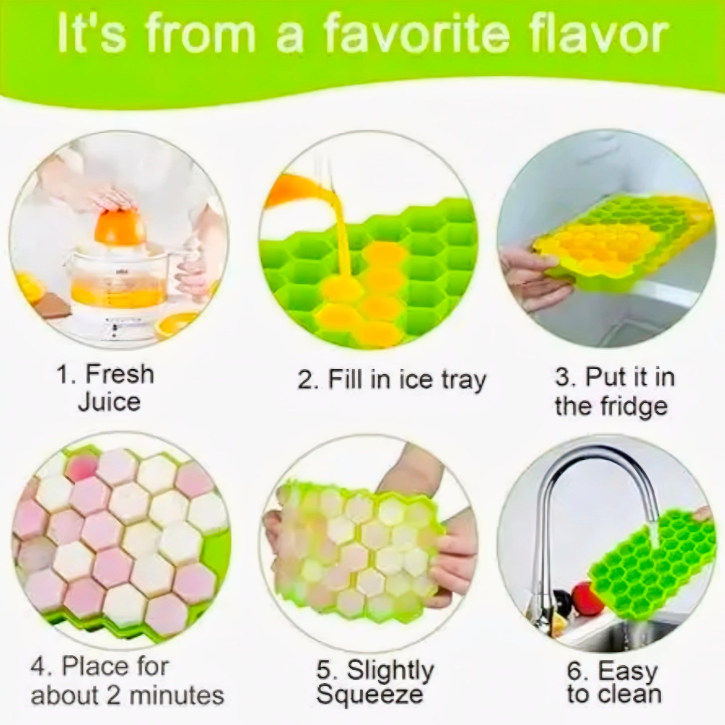 AD PLAST Silicone Ice Trays for Freezer - Flexible
