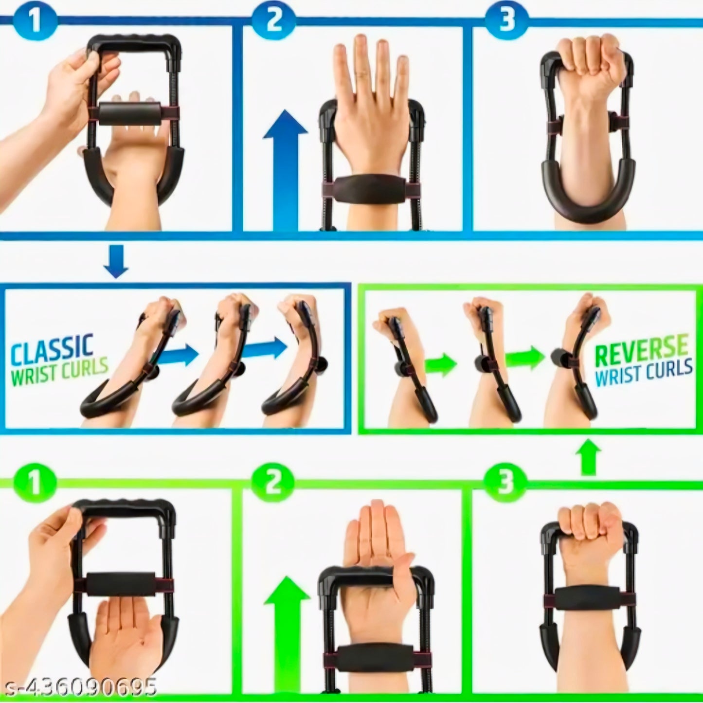 QUICKFIT Wrist and Forearm Strengthener Exerciser, Hand Exerciser